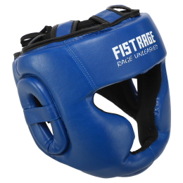 Шлем боксерский с полной защитой кожаный FISTRAGE VL-4157 S-XL цвета в ассортименте