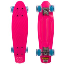 Скейтборд Пенні Penny LED WHEELS SP-Sport SK-5672-4 рожевий-блакитний