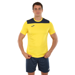 Форма футбольная комплект футболка и шорты Joma PHOENIX III 103124-903 4XS-XL желтый-темно-синий