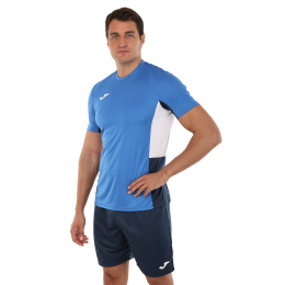 Форма футбольная комплект футболка и шорты Joma DANUBIO II 103213-703 4XS-XL синий-темно-синий
