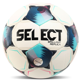 Мяч футбольный детский SELECT BRILLANT REPLICA V25 BRILLANT-REP-4WB №4 белый-синий