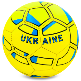 Мяч футбольный UKRAINE BALLONSTAR FB-0047-766 №5 желтый-голубой