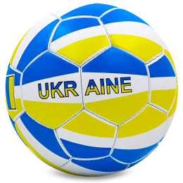 Мяч футбольный UKRAINE BALLONSTAR FB-0047-784 №5 желтый-голубой-белый