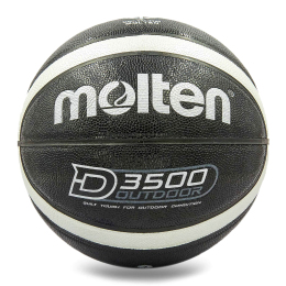 М'яч баскетбольний Composite Leather MOLTEN Outdoor 3500 B7D3500-KS №7 чорний-білий