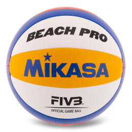 М'яч волейбольний пляжний MIKASA BV550C №5 PVC білий-синій-жовтий