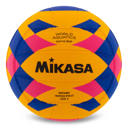 Мяч для водного поло MIKASA WP440C №4 желтый-синий-розовый