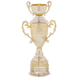Кубок спортивный с ручками и крышкой SP-Sport ARES HB4127A высота 53см золотой
