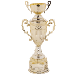 Кубок спортивный с ручками и крышкой SP-Sport ARES HB4127B высота 47см золотой