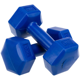 Гантель для фітнесу з покриттям PE Zelart TA-4758-1 1шт 1кг кольори в асортименті