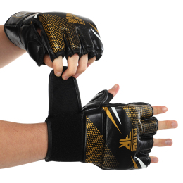 Перчатки для смешанных единоборств кожаные FISTRAGE VL-4159 S-XL цвета в ассортименте