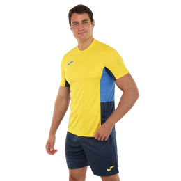 Форма футбольная комплект футболка и шорты Joma DANUBIO II 103213-903 4XS-XL желтый-темно-синий