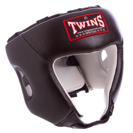 Шлем боксерский открытый кожаный TWINS HGL8 S-XL цвета в ассортименте