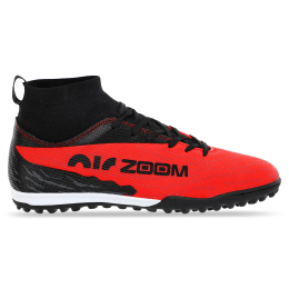 Сороконожки футбольные ZOOM 221212-2 размер 40-45 черный-красный