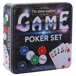 Набор для покера в металлической коробке SP-Sport IG-8655 80 фишек