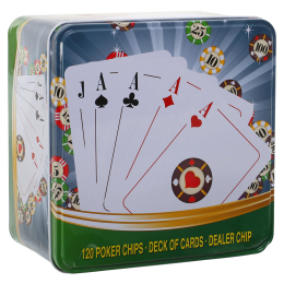 Набор для покера в металлической коробке SP-Sport IG-8656 120 фишек