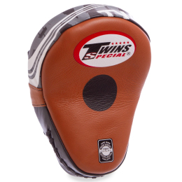 Лапа боксерская изогнутая тренировочная кожа TWINS PML10 18x27x4,5см 1штука цвета в ассортименте