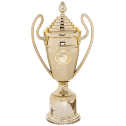 Кубок спортивный с ручками и крышкой SP-Sport FAVOURITE HB4002A высота 40см золотой