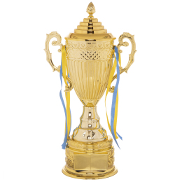 Кубок спортивний з ручками і кришкою SP-Sport CARVED QY078A висота 49см золотий