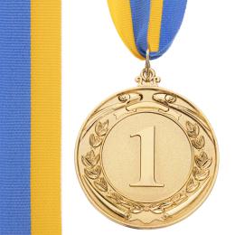 Медаль спортивна зі стрічкою SP-Sport LIDER C-6862 золото, срібло, бронза