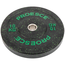 Бамперные диски из структурной резины Bumper Plates Record TA-4782-10 51мм 10кг черный-зеленый