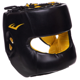 Шлем боксерский с бампером кожаный EVERLAST ELITE EVP000012 черный