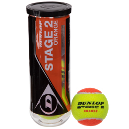 Мяч для большого тенниса DUNLOP STAGE 2 ORANGE DL601339 3шт салатовый