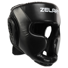 Шолом боксерський з повним захистом PU Zelart BO-6001 M-XL кольори в асортименті