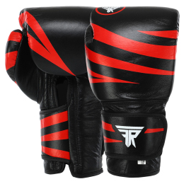 Боксерські рукавиці FISTRAGE RAGE VL-6370 10-14 унцій чорний-червоний