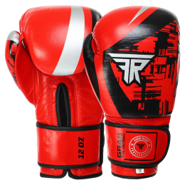 Боксерські рукавиці FISTRAGE FURIOUS VL-4477 10-14 унцій червоний-чорний