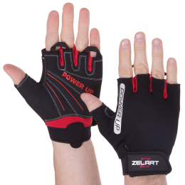 Перчатки для фитнеса и тренировок Zelart SB-161568 S-XXL черный