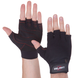 Перчатки для фитнеса и тренировок Zelart SB-161575 S-XXL черный