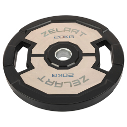 Блины диски резиновые 2 Handle металлическая втулка Zelart TA-4792-20 51мм 20кг черный