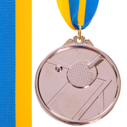 Медаль спортивна зі стрічкою SP-Sport Настільний теніс C-H8566 золото, срібло, бронза