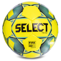 Мяч футбольный SELECT TEAM FIFA №5 желтый-бирюзовый