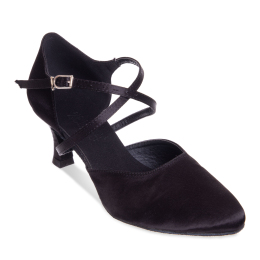 Обувь для бальных танцев женская Латина с закрытым носком Zelart OB-6001 размер 35-40 черный