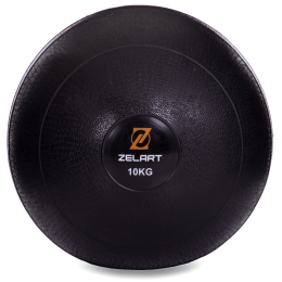 М'яч медичний слембол для кросфіту Zelart SLAM BALL FI-2672-10 10кг чорний