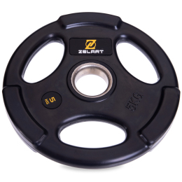 Блины (диски) обрезиненные Zelart TA-2673-5 51мм 5кг черный