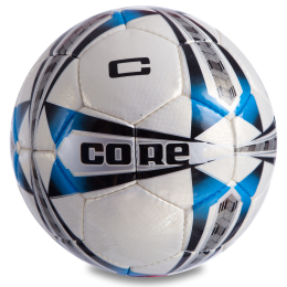 М'яч футбольний CORE 5 STAR CR-008 №5 PU білий-синій