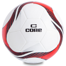 Мяч футбольный HIBRED CORE SUPER CR-012 №5 PU белый-красный