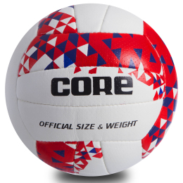 М'яч волейбольний Composite Leather CORE CRV-034 №5 білий-червоний