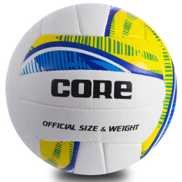 М'яч волейбольний Composite Leather CORE CRV-036 №5 білий-жовтий-синій