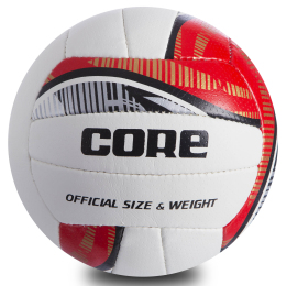М'яч волейбольний Composite Leather CORE CRV-038 №5 білий-червоний