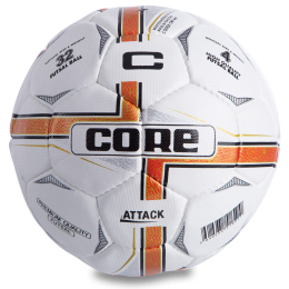 Мяч для футзала CORE ATTACK Grain CRF-041 №4 белый-оранжевый