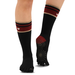 Гольфы для йоги и пилатеса с закрытыми пальцами нескользящие BLOOM YOGA SOCKS LB7150 размер 36-41 цвета в ассортименте