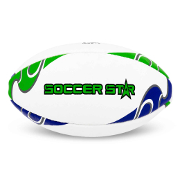 Мяч для регби SOCCER STAR R-5342-3 №3 белый-фиолетовый-салатовый