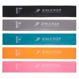 Набор резинок для упражнений ленты сопротивлений LOOP BANDS ZAKERDA FI-2823 5шт цвета в ассортименте