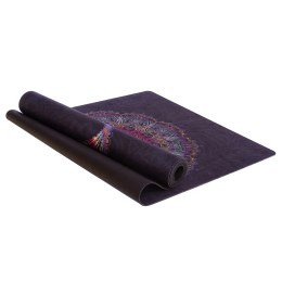 Килимок для йоги Замшевий Record FI-5662-51 розмір 183x61x0,3см чорний