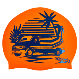 Шапочка для плавання SPEEDO SLOGAN PRINT 808385C859 помаранчевий-синій
