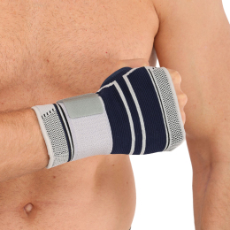 Фиксатор запястья эластичный спортивный с фиксирующим ремнем STOLL LL-1003 S-L 1шт серый