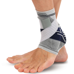 Бандаж на гомілковостоп еластичний з фіксуючим ременем (фіксатор кісточки) STOLL LL-1006 M-XL 1шт сірий